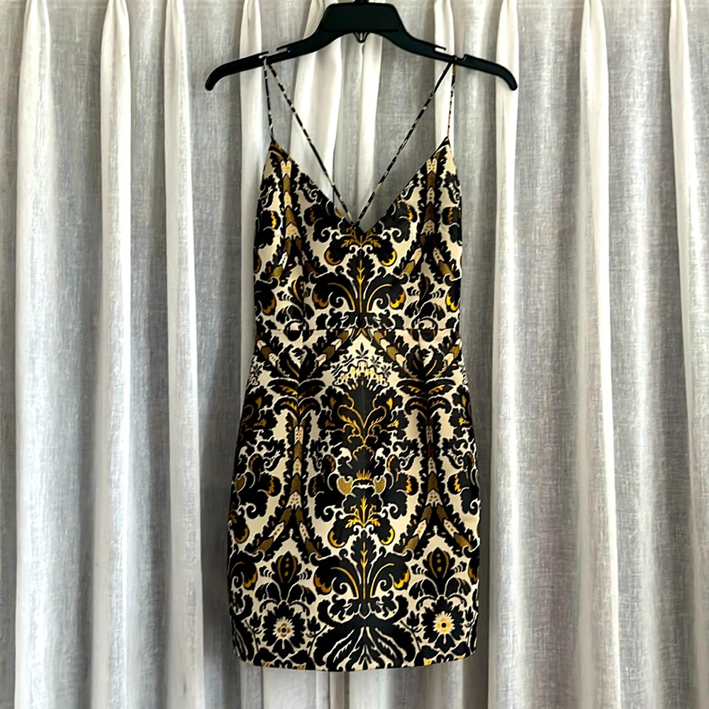 Free people black gold size 0 dress never worn